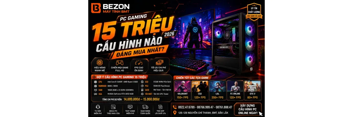 PC Gaming 20 Triệu 2026: Build Cấu Hình Nào Chơi Game Tốt Nhất?