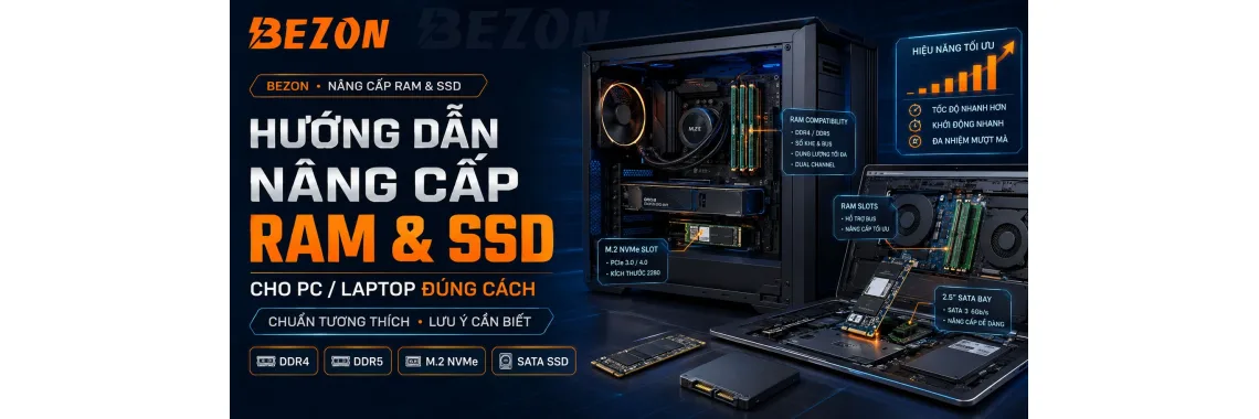 Hướng Dẫn Nâng Cấp RAM & SSD Cho PC, Laptop Đúng Cách
