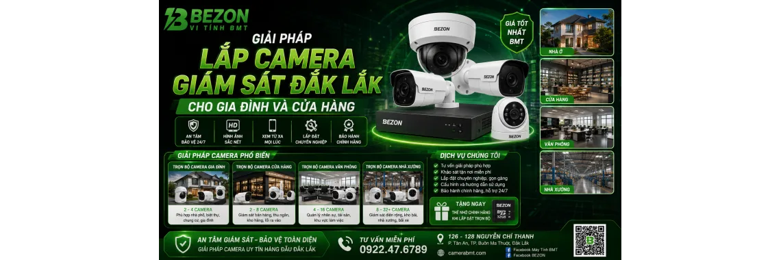 Giải Pháp Lắp Camera Giám Sát Đắk Lắk Cho Gia Đình Và Cửa Hàng