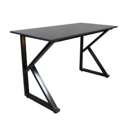 Bàn Gaming Chữ K 1m2 | Thép, Mặt bàn P1PB, Chân đen / Mặt đen - Bezon Buôn Ma Thuột