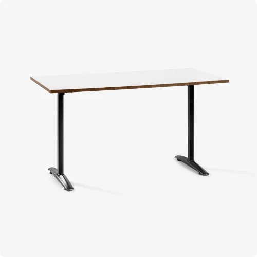 Bàn văn phòng HYPERWORK Core Desk 1m2 | Thép, Mặt bàn P1PB, Khung đen / Mặt trắng