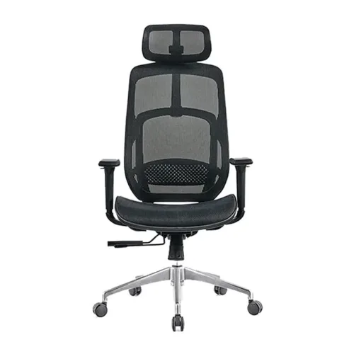 Ghế công thái học HYPERWORK Airy | Đen, 120kg, Chân xoay, Lưng lưới