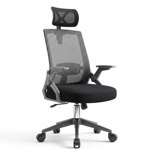 Ghế Văn Phòng Manson Ergonomic | Màu Đen, Công thái học, Tay Gập