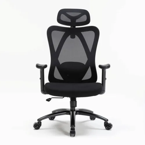 Ghế công thái học WARRIOR Hero WEC501 Plus | Đen, 120kg, Chân xoay, Lưng lưới
