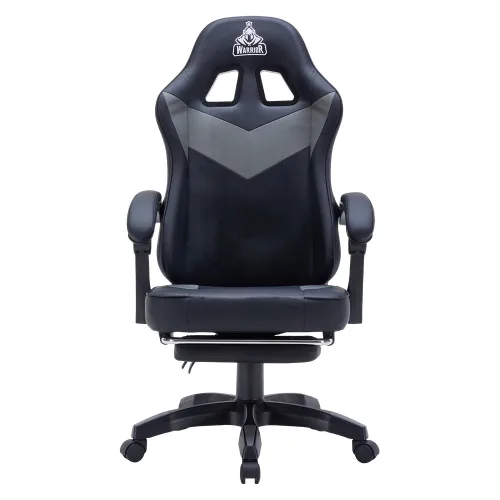 Ghế Warrior Gaming Raider Series WGC210 - Black / Gray | Kê chân, Tay ghế linh hoạt, Foam nguyên khối
