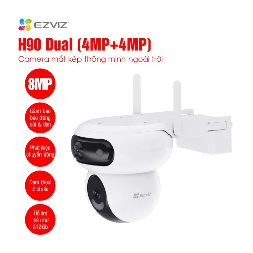 Camera mắt kép quay quét EZVIZ H90 (4MP+4MP)
