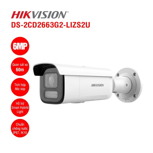 Camera IP 6MP Hikvision DS-2CD2663G2-LIZS2U