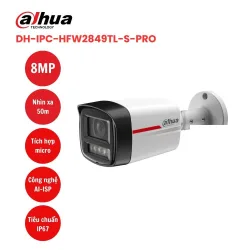 Camera Dahua IPC‑HFW2849TL‑S‑PRO 8 MP, PoE, AI, có mic