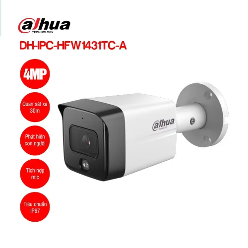 Camera IP 4MP Full Color DAHUA DH-IPC-HFW1431TC-A