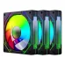 Quạt tản nhiệt PC Coolmoon F3 Pro | Kit 3 fan 120mm, ARGB, Đen - 3