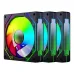 Quạt tản nhiệt PC Coolmoon F3 Pro | Kit 3 fan 120mm, ARGB, Đen - 4