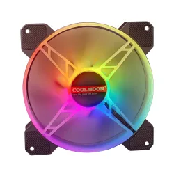 Quạt tản nhiệt PC Coolmoon | Fan lẻ 140mm, RGB, Đen - Bezon Buôn Ma Thuột