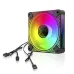 Quạt tản nhiệt PC Coolmoon DM1 | Fan lẻ 120mm, ARGB, Gió ngược, Đen - 5