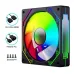 Quạt tản nhiệt PC Coolmoon / Leopard F3 | Fan lẻ 120mm, ARGB, Gió ngược, Trắng - 5