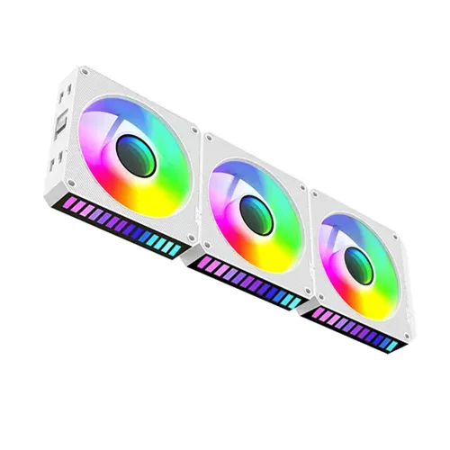 Quạt tản nhiệt PC Leopard S1 | Kit 3 fan 120mm, ARGB, Trắng