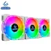 Quạt tản nhiệt PC LovingCool LC‑12025 | Fan lẻ 120mm, ARGB, Trắng - 4