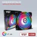 Quạt tản nhiệt PC VSP V306 | Fan lẻ 120mm, RGB, Đen - 4