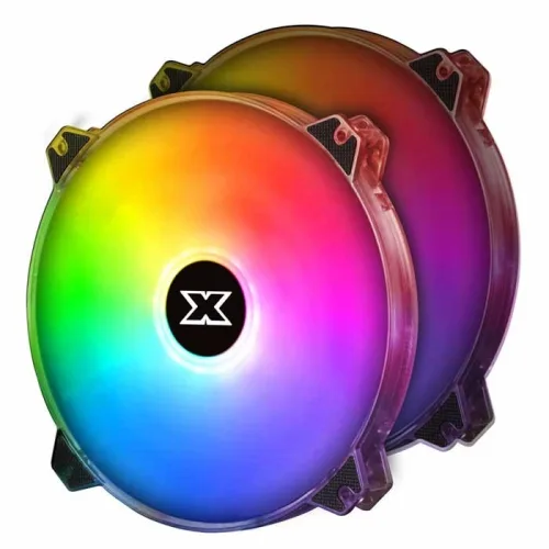 Quạt tản nhiệt PC Xigmatek EN46089 Galaxy III DX200 | Kit 2 fan 200mm, ARGB, Đen