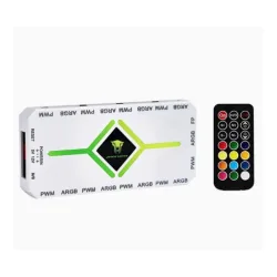Bộ hub kèm remote sync fan ARGB Leopard - Trắng - Bezon Buôn Ma Thuột