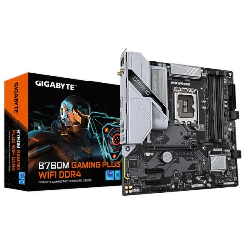Mainboard Gigabyte B760M Gaming Plus Wifi DDR4 | LGA 1700, mATX, 4 khe RAM