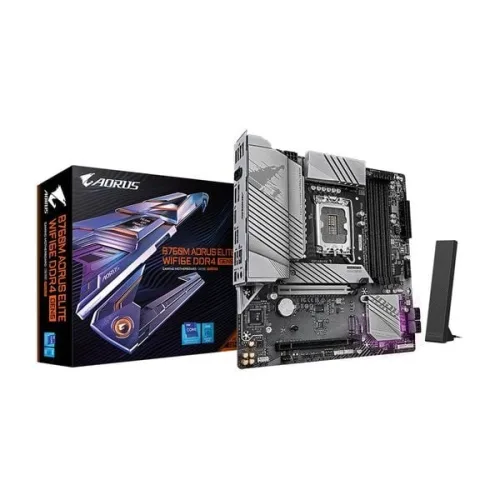 Mainboard (Intel) Gigabyte B760M AORUS ELITE AX DDR4 | LGA1700, mATX, 4 khe DDR4