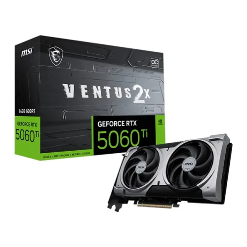 Card màn hình NVIDIA GeForce RTX 5060 Ti MSI VENTUS 2X PLUS OC | 16GB GDDR7, 4608 CUDA, 600W