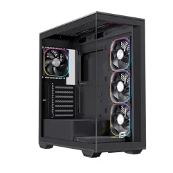 Thùng máy EINAREX Prisma S700 RGB F-ATX (Kèm Sẵn 4F ARGB) | Kính cường lực, USB 3.2 Type-C Gen 2, Đen - Bezon Buôn Ma Thuột