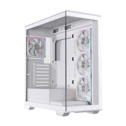 Thùng máy EINAREX Prisma S700 RGB F-ATX (Kèm Sẵn 4F ARGB) | Kính cường lực, USB 3.2 Type-C Gen 2, Trắng - Bezon Buôn Ma Thuột