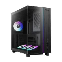 Thùng máy Gamdias Atlas M4 (Kèm sẵn 4 Fan ARGB) | F-ATX, Mid Tower, Kính cường lực, Đen - Bezon Buôn Ma Thuột