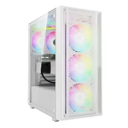 Thùng máy Gamdias Aura GC2 Elite ARGB F-ATX (Kèm Sẵn 4F ARGB) - Trắng - Bezon Buôn Ma Thuột