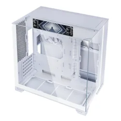 Thùng máy Lian Li O11 Vision M Digital (LCD 9.2 inch) (Không Kèm Fan) (CASELLO11VMDW) | M-ATX/ITX, LCD 9.2 inch, VGA 410mm, Trắng - Bezon Buôn Ma Thuột