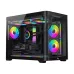 Thùng máy LinkTech Siren M (Chưa kèm Fan) | M-ATX/ITX, Mặt kính cong, Đen - 1