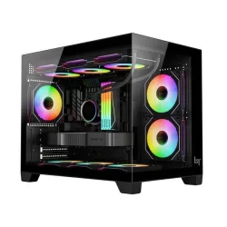 Thùng máy LinkTech IFRIT (Chưa Kèm FAN) - Đen - Bezon Buôn Ma Thuột