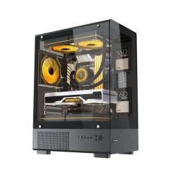 Thùng máy MIK H3 Hồ Cá | M-ATX/ITX, Kính cường lực, Đen - Bezon Buôn Ma Thuột