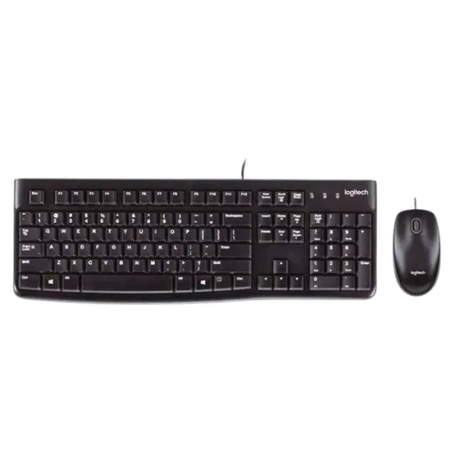 Combo phím chuột văn phòng Logitech MK120 | Có dây, Fullsize, Black
