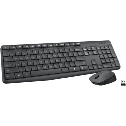 Combo bàn phím chuột không dây Logitech MK235 (920-007937) | 2.4GHz, màu xám đen - Bezon Buôn Ma Thuột