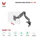 Giá treo màn hình VSP VA80-1G, 17-32 inch, Chân đơn, Màu Đen Xám - 1