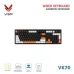 Bàn Phím Giả Cơ Có Dây VSP VK70 | Black-White-Orange (KM04-VK70000164) - 1