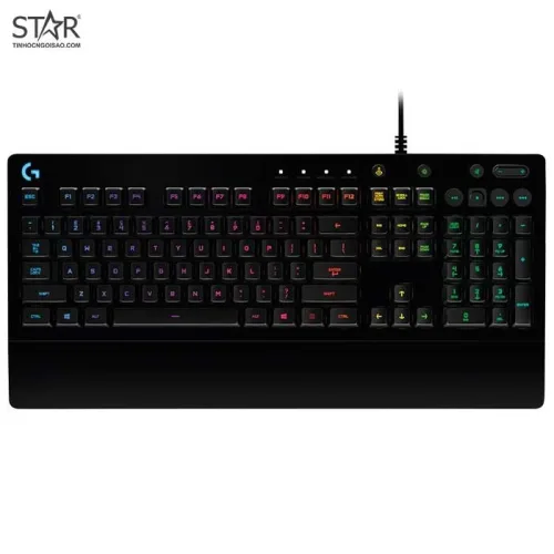 Bàn phím giả cơ gaming Logitech G213 Prodigy | Có dây, Fullsize, RGB, Black