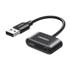 Cáp chuyển USB sang 3.5mm và USB Type-C Ugreen 80897 | USB 2.0, DAC, Hỗ trợ Mic, Điều khiển âm lượng - Bezon Buôn Ma Thuột