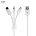 Cáp Sạc Pisen 3 in 1 AP07-1200 ( Type-C/ Lightning/ MicroUSB ) 1.2m - 1