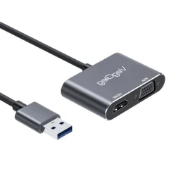 Hub chuyển đổi USB 3.0 Veggieg V-Z918 | USB to HDMI, VGA - Bezon Buôn Ma Thuột