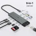 Hub USB Type-C 9 cổng (9 in 1) TP-Link (UH9120C) | 1× HDMI 4K 60Hz, 1× PD 100W, 1× RJ45 1000Mbps, 1× SD + 1× TF (104MBps), 3× USB-A 3.0, 1× USB-C 3.0 - 5