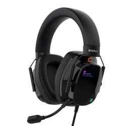 Tai nghe Gaming Zidli ZGH03 Black | 7.1, Driver 50mm, RGB, USB, No Box, Có Dây - Bezon Buôn Ma Thuột