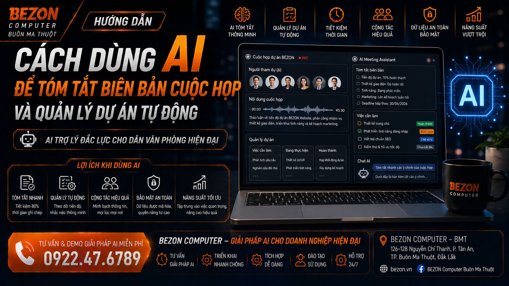 Cách Dùng AI Để Tóm Tắt Biên Bản Cuộc Họp Và Quản Lý Dự Án Tự Động
