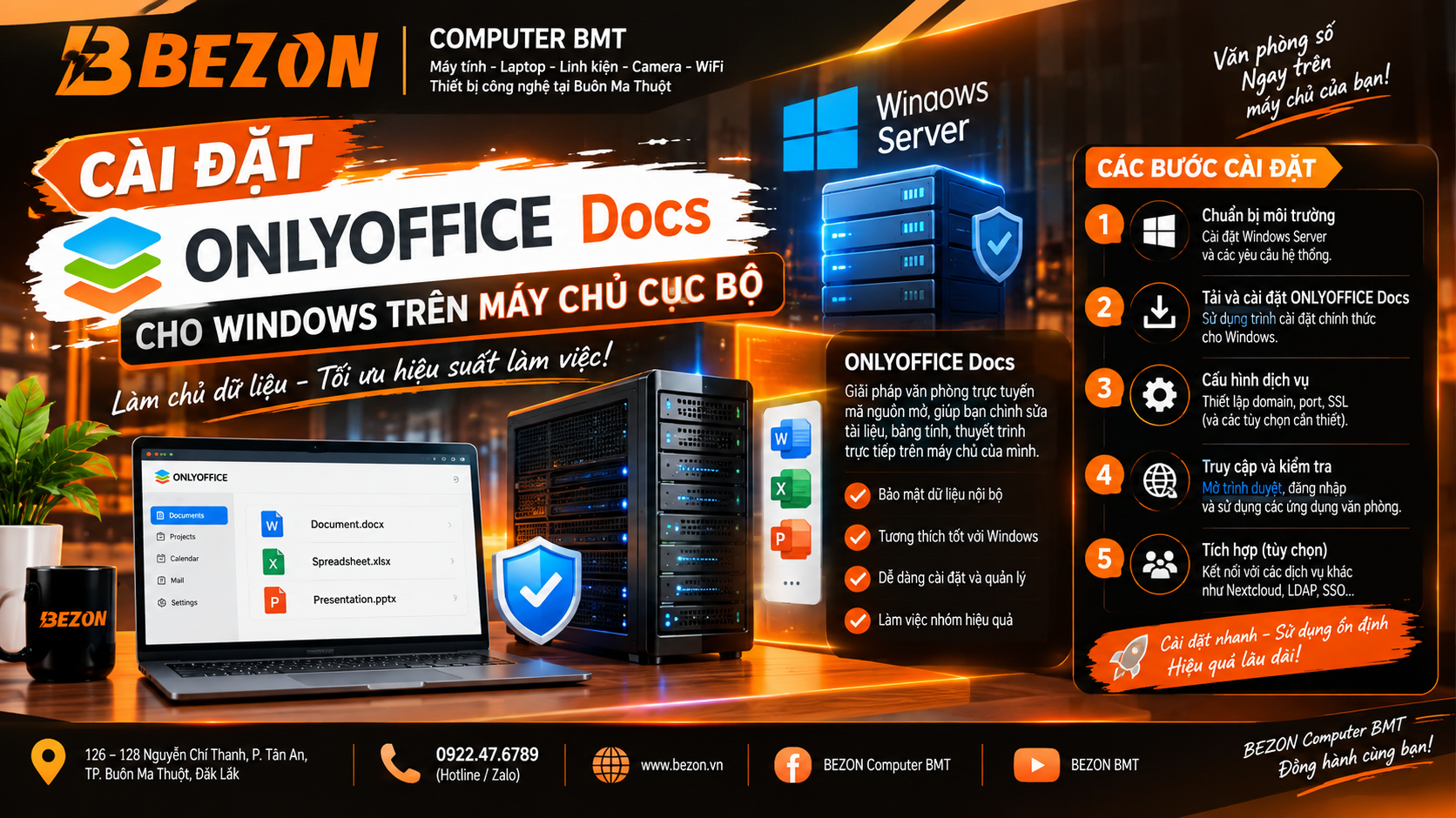 Cài đặt ONLYOFFICE Docs cho Windows trên máy chủ cục bộ