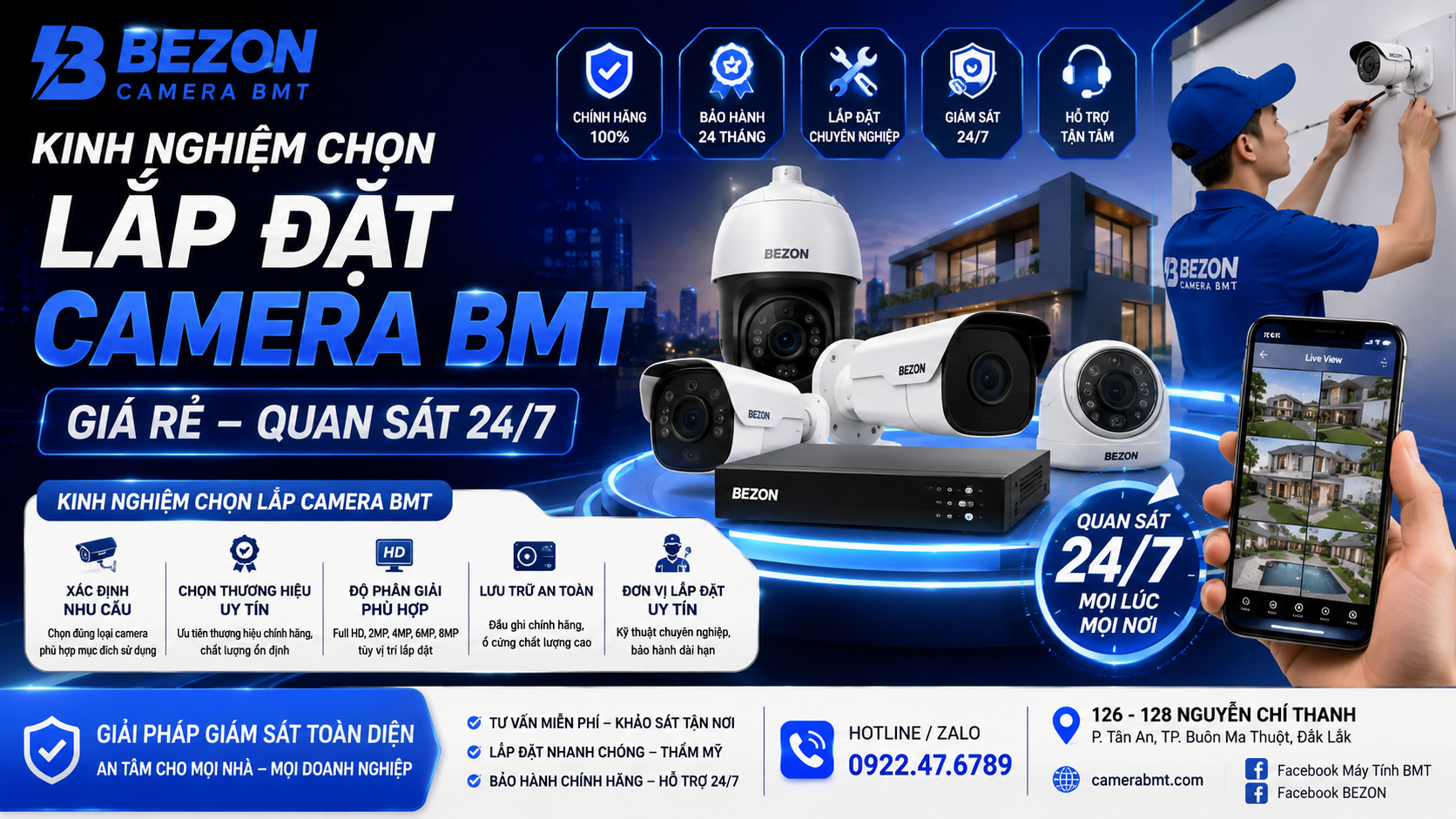 Kinh Nghiệm Chọn Lắp Đặt Camera BMT Giá Rẻ, Quan Sát 24/7