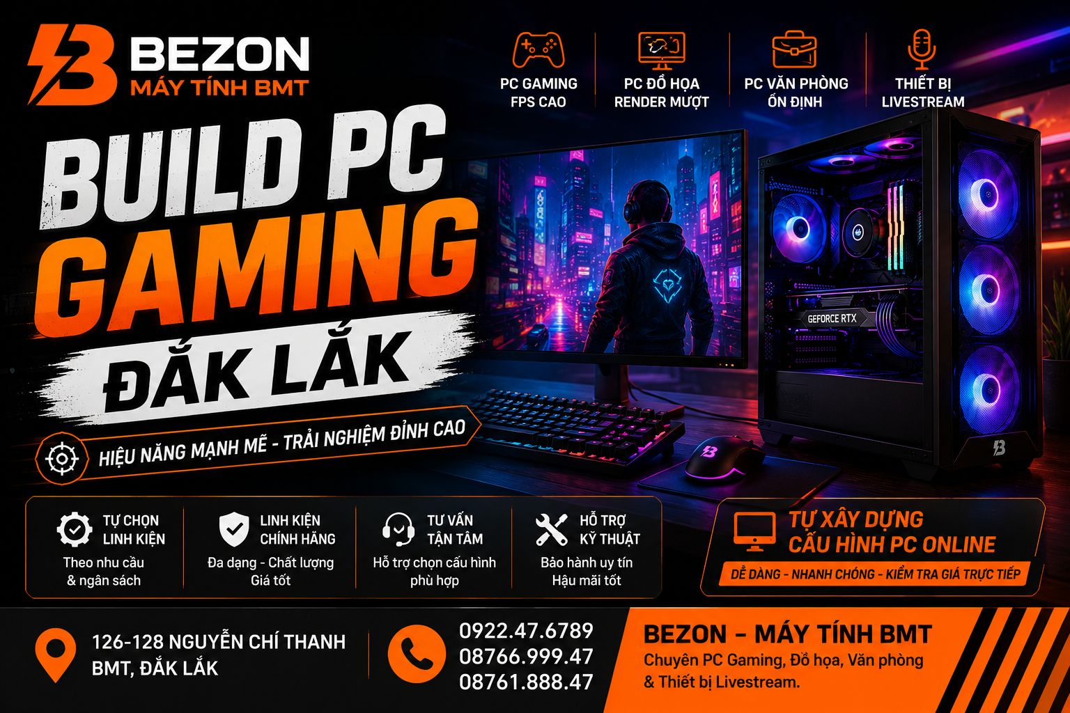 PC Gaming Buôn Ma Thuột 2026 – Cách Chọn Cấu Hình Theo Game & Ngân Sách