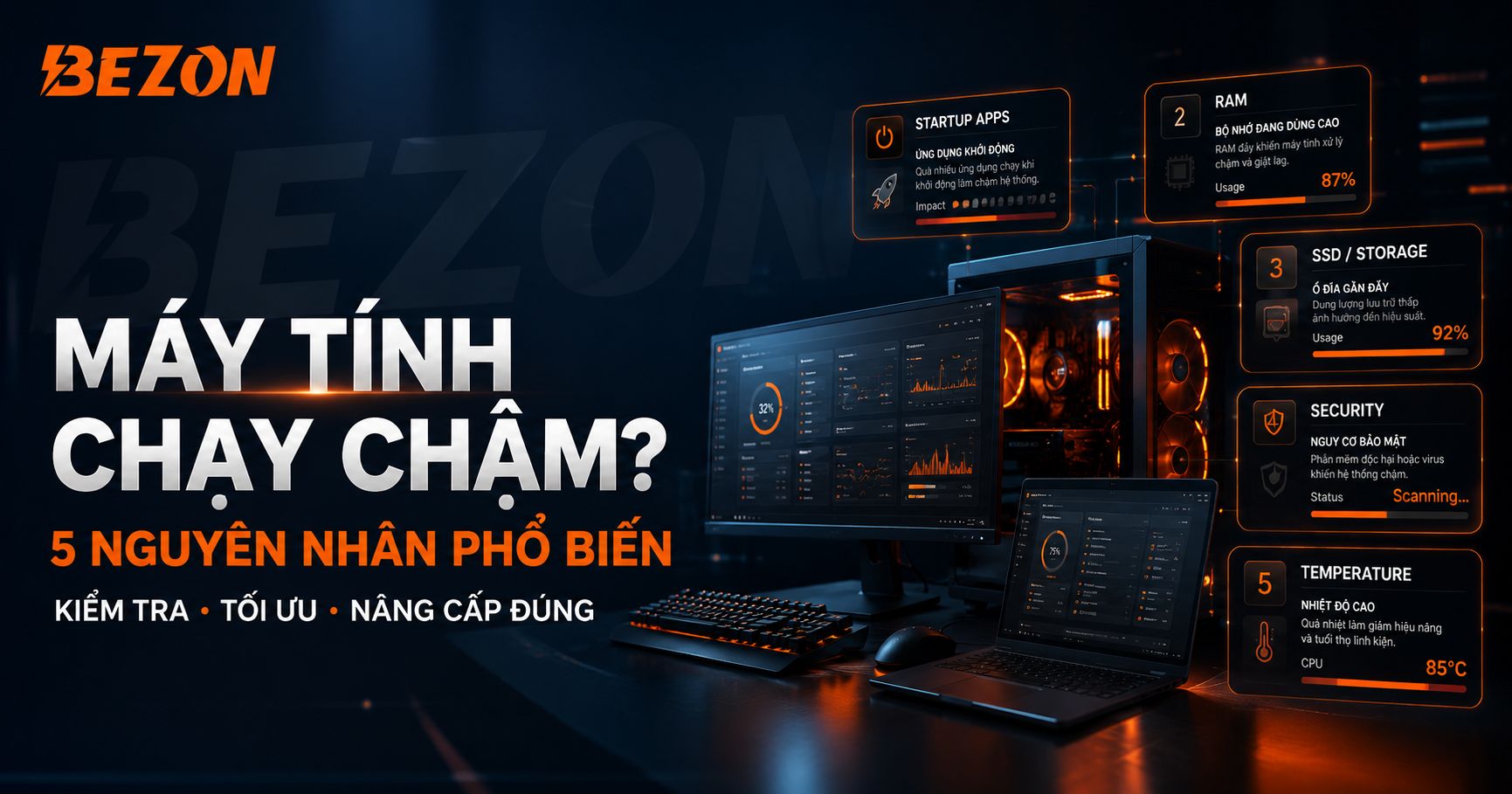 5 Nguyên Nhân Khiến Máy Tính Chạy Chậm Và Cách Khắc Phục Triệt Để