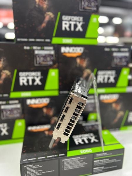 Card màn hình NVIDIA GeForce RTX 2060 INNO3D cũ | 6GB GDDR6, 1920 CUDA, nguồn đề nghị 550W